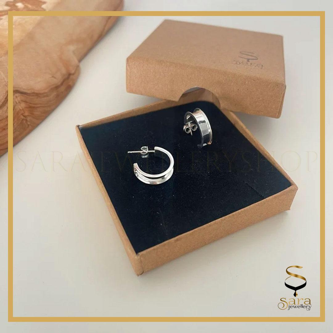 Sterling silver moon hoop studs earrings| Moon Hoop Earrings| Extra Moon Earrings Jewelry - sjewellery|sara jewellery shop toronto