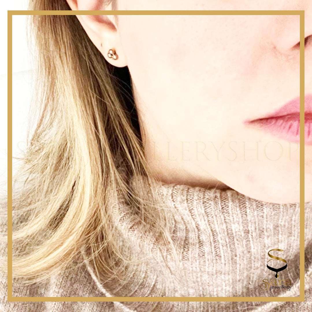 Three Ball Stud| Spheres cluster studs| 14k gold-filled Triple gold ball| Gold filled stud earrings sjewellery|sara jewellery shop toronto