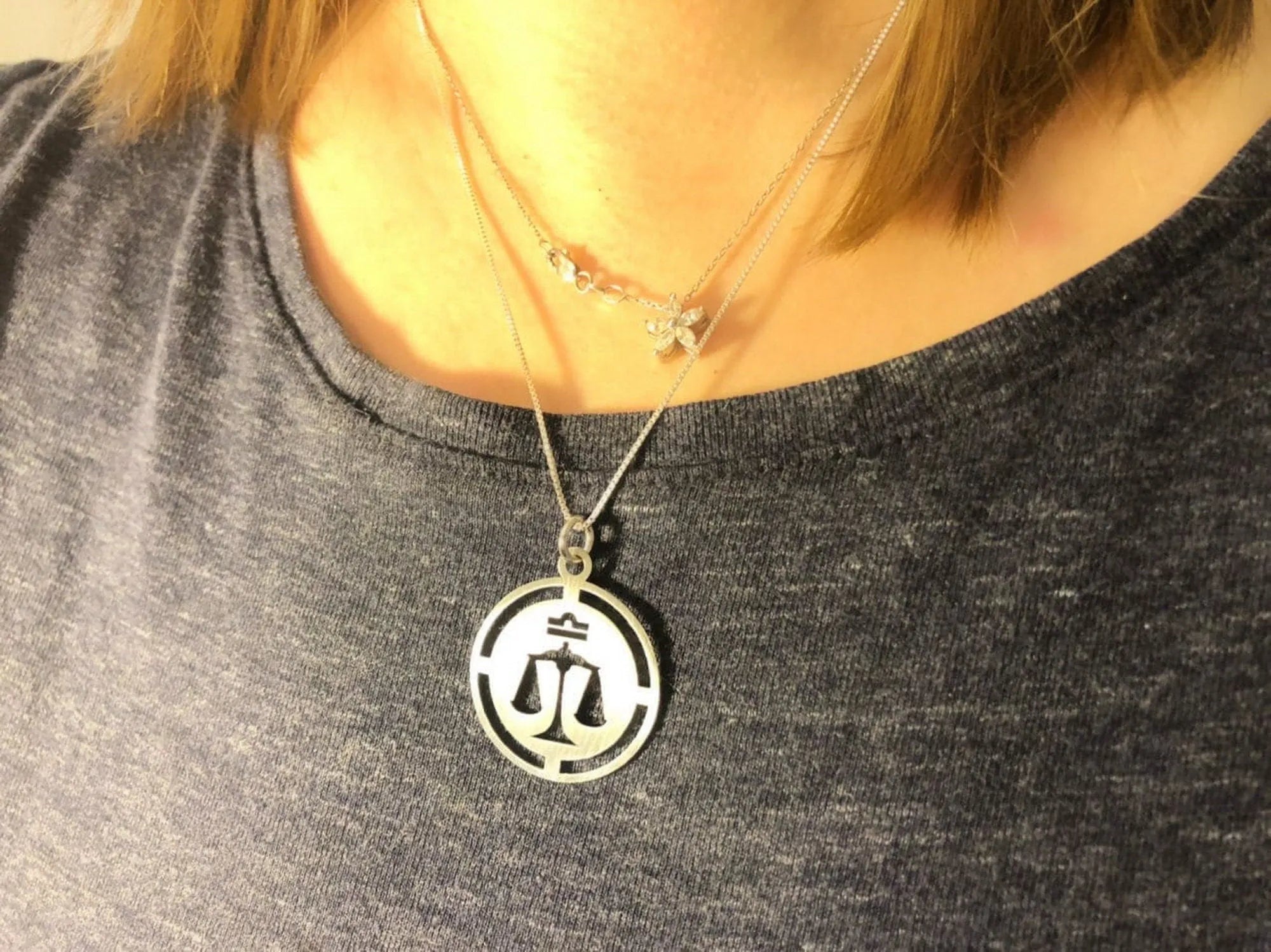Unique Sterling Silver Zodiac Necklace, Sterling Silver Zodiac Sign Pendant With Sterling Silver Chain, Silver Necklace for Women And Men - Sara jewellery shop