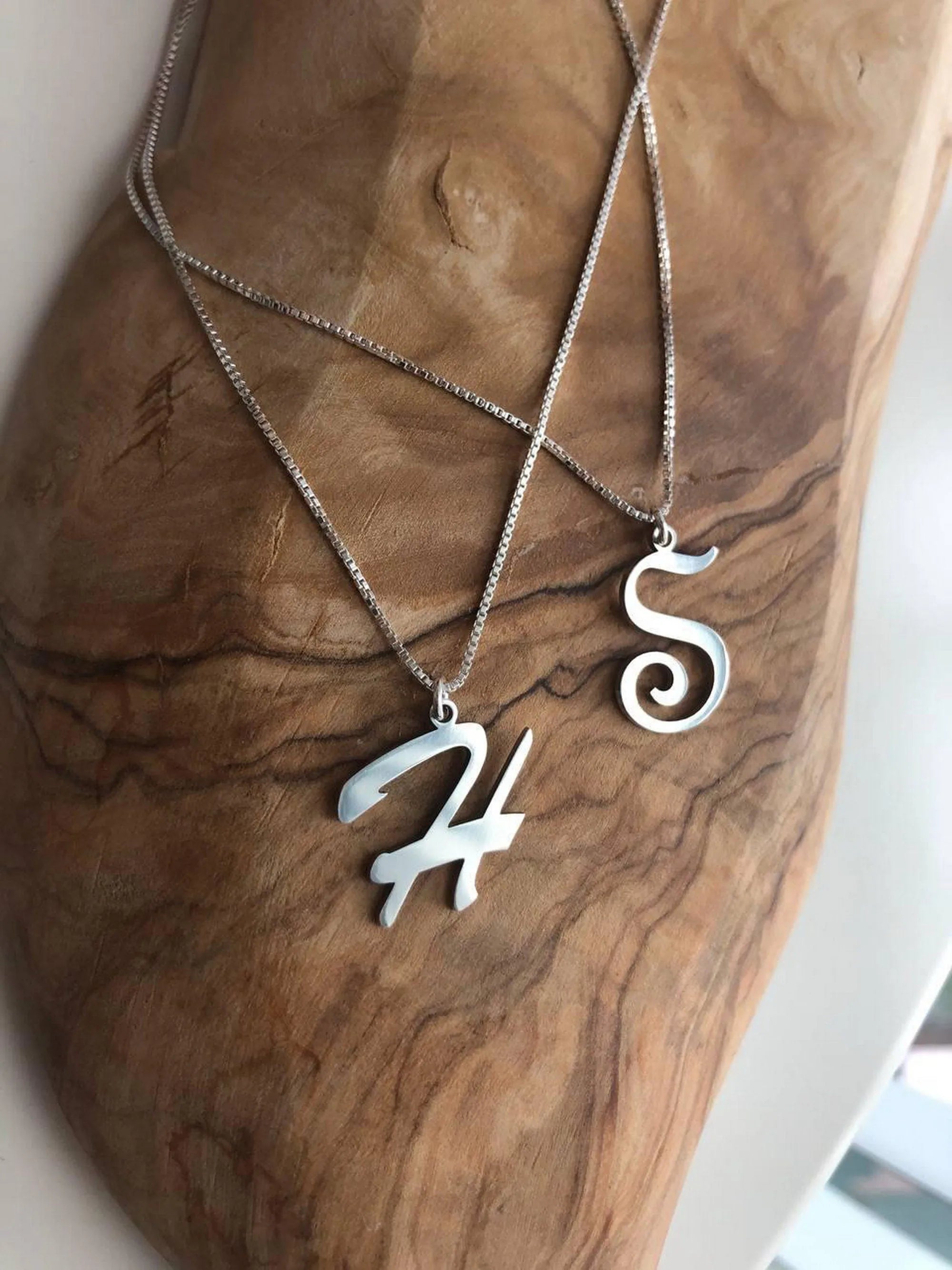 Initial Necklace, Sterling Silver Initial Necklace, Silver Initial Necklace, Personalised Gift, Letter Necklace