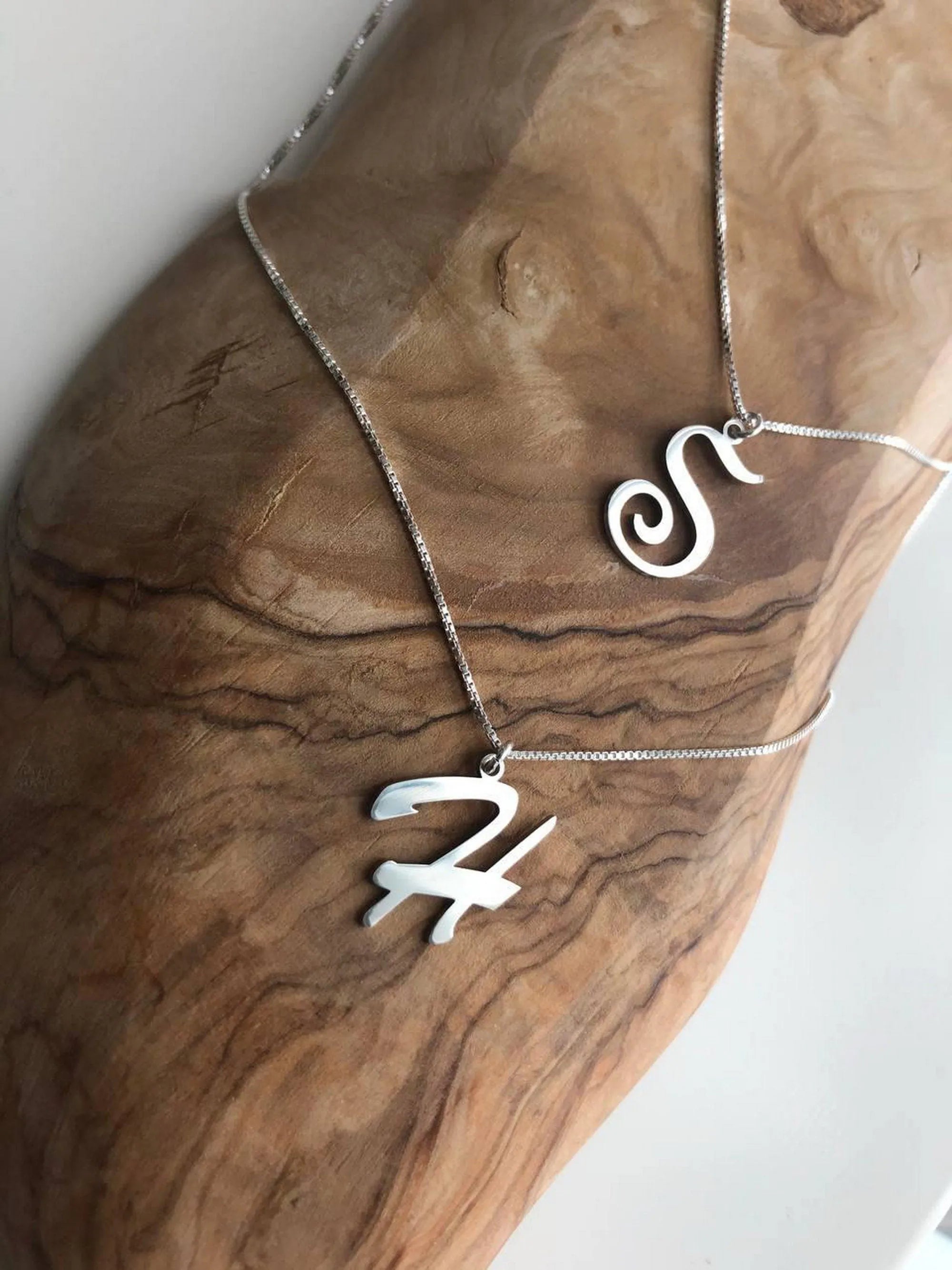 Initial Necklace, Sterling Silver Initial Necklace, Silver Initial Necklace, Personalised Gift, Letter Necklace