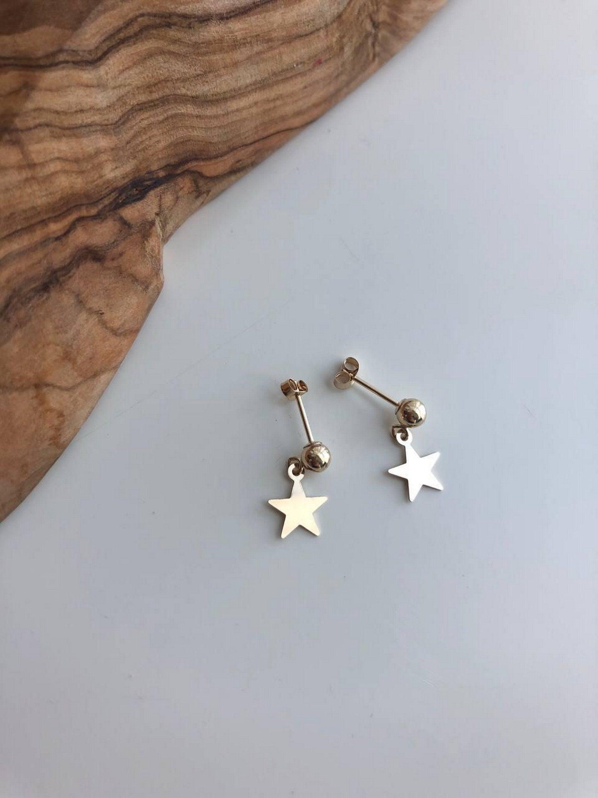 14k Gold Filled Tarnish Resistant, Gold Ball Studs With Mini Lightening, Everyday Minimalist Classic Ball Stud Earrings - sjewellery|sara jewellery shop toronto