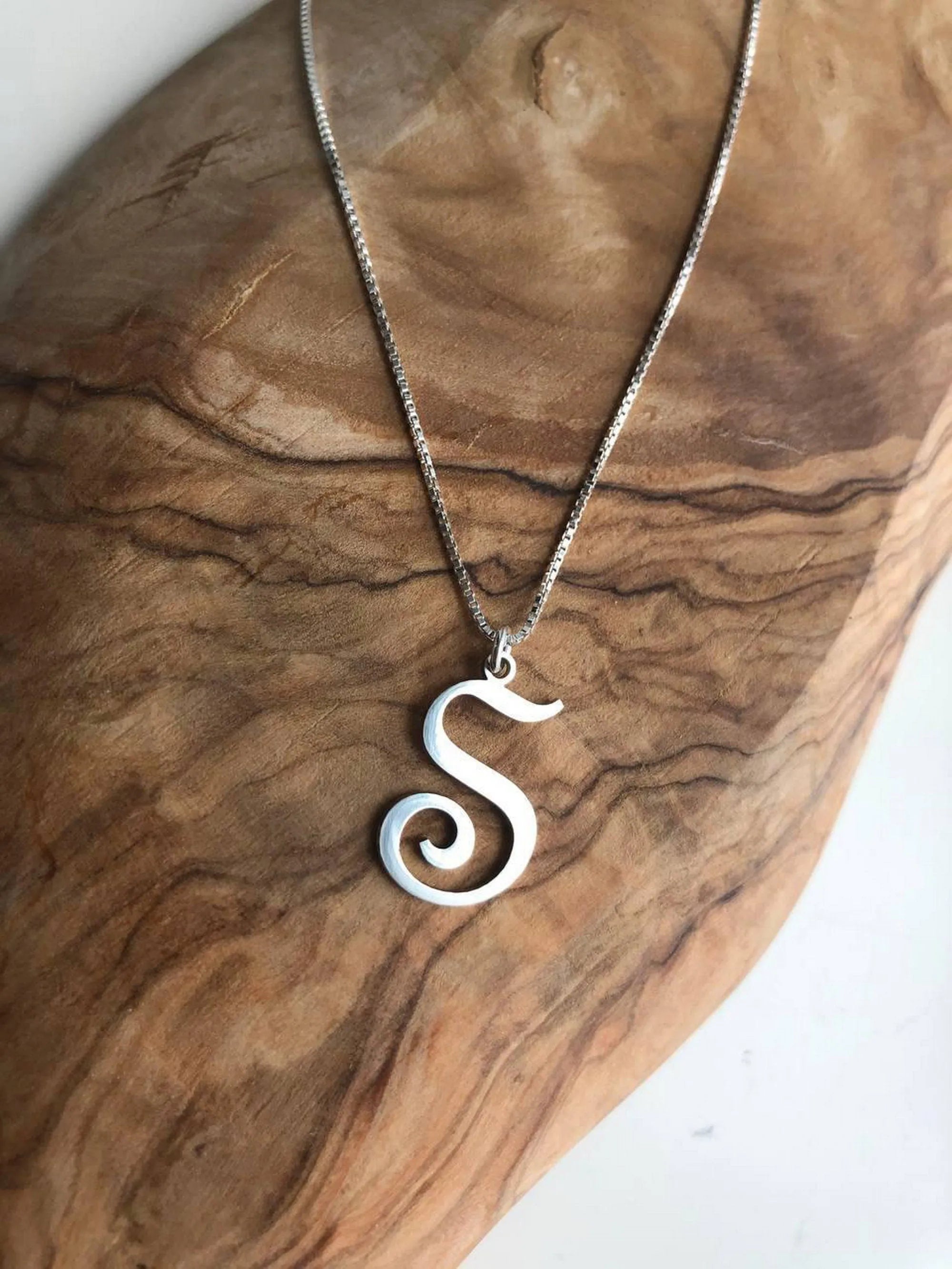 Initial Necklace, Sterling Silver Initial Necklace, Silver Initial Necklace, Personalised Gift, Letter Necklace