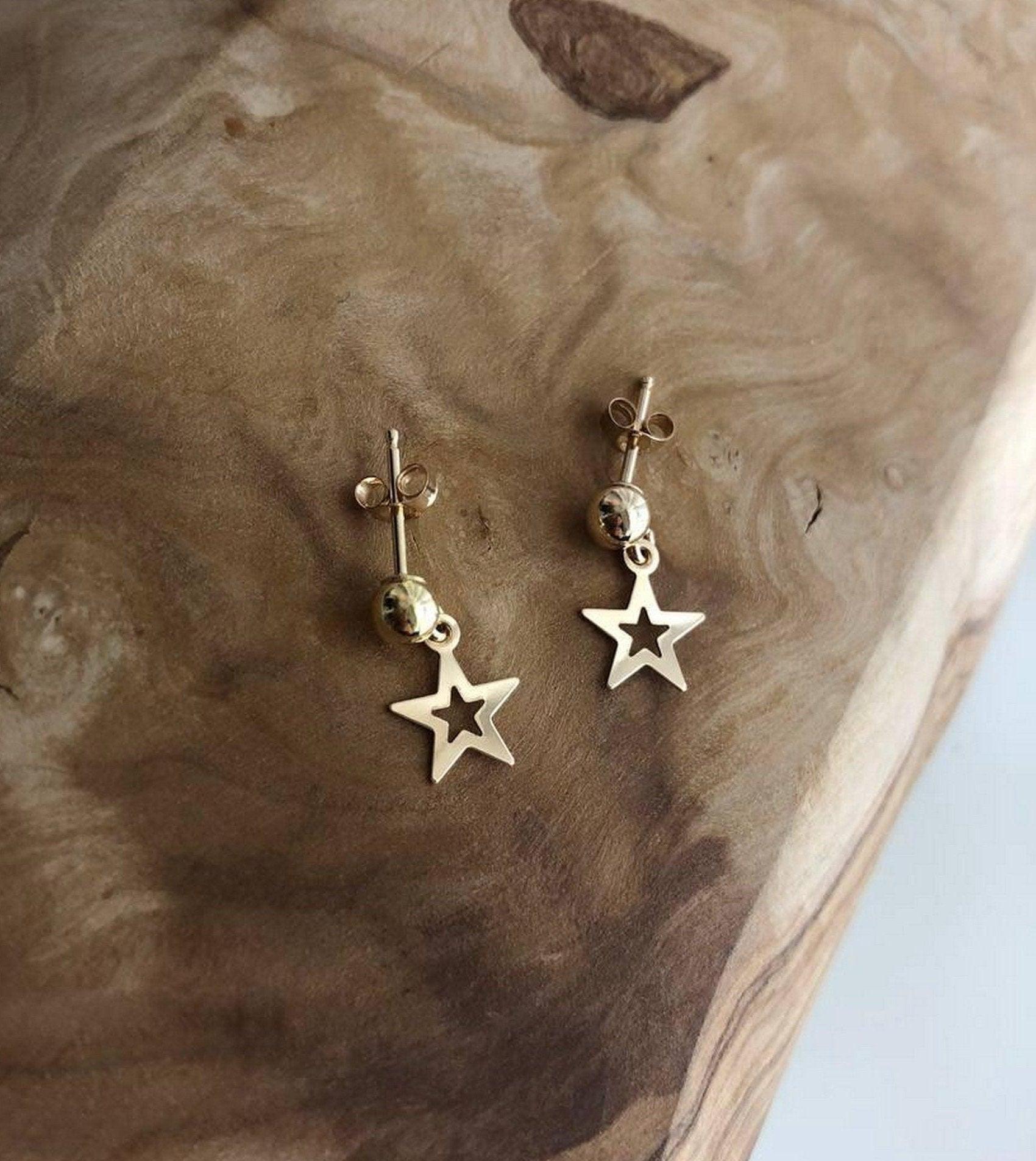 14k Gold Filled Tarnish Resistant, Gold Ball Studs With Mini Lightening, Everyday Minimalist Classic Ball Stud Earrings - sjewellery|sara jewellery shop toronto