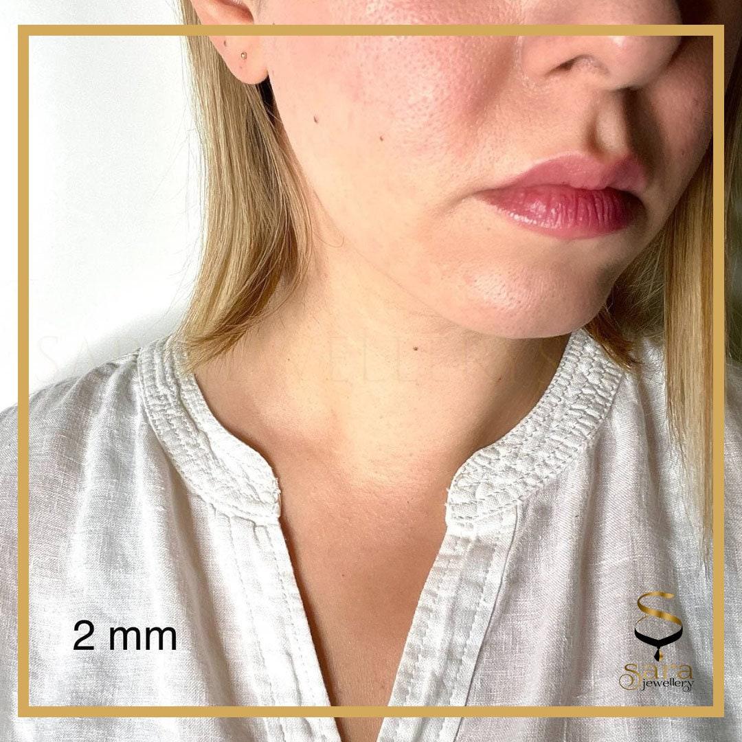 14K Gold Filled Ball Studs for Men Women - Classic, Everyday, Dainty, Minimalist & Plain , Single Piece Or Pair - sjewellery|sara jewellery shop toronto