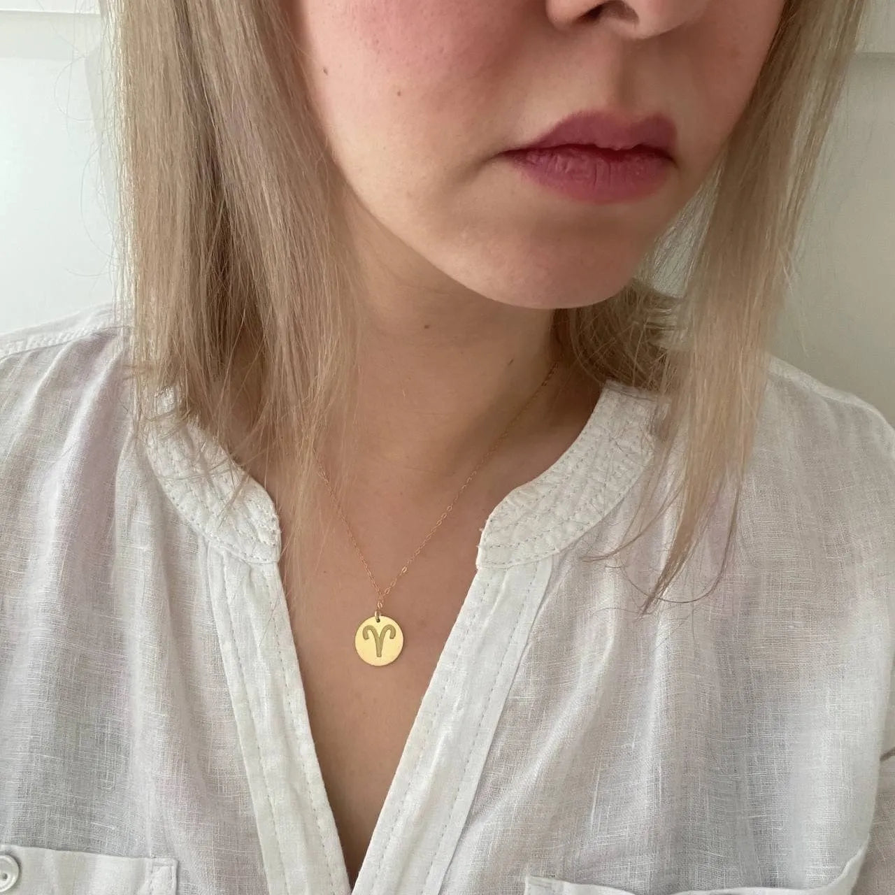 Zodiac Coin Necklace, Gold Coin Necklace, Gold Zodiac Necklace, Scorpio Zodiac Necklace, Leo Necklace, Libra Necklace, Virgo Necklace - Sara jewellery shop