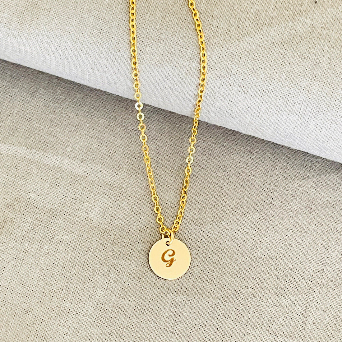 Personalized 14K Gold Filled Anklet with Engraved Disc - sjewellery|sara jewellery shop toronto