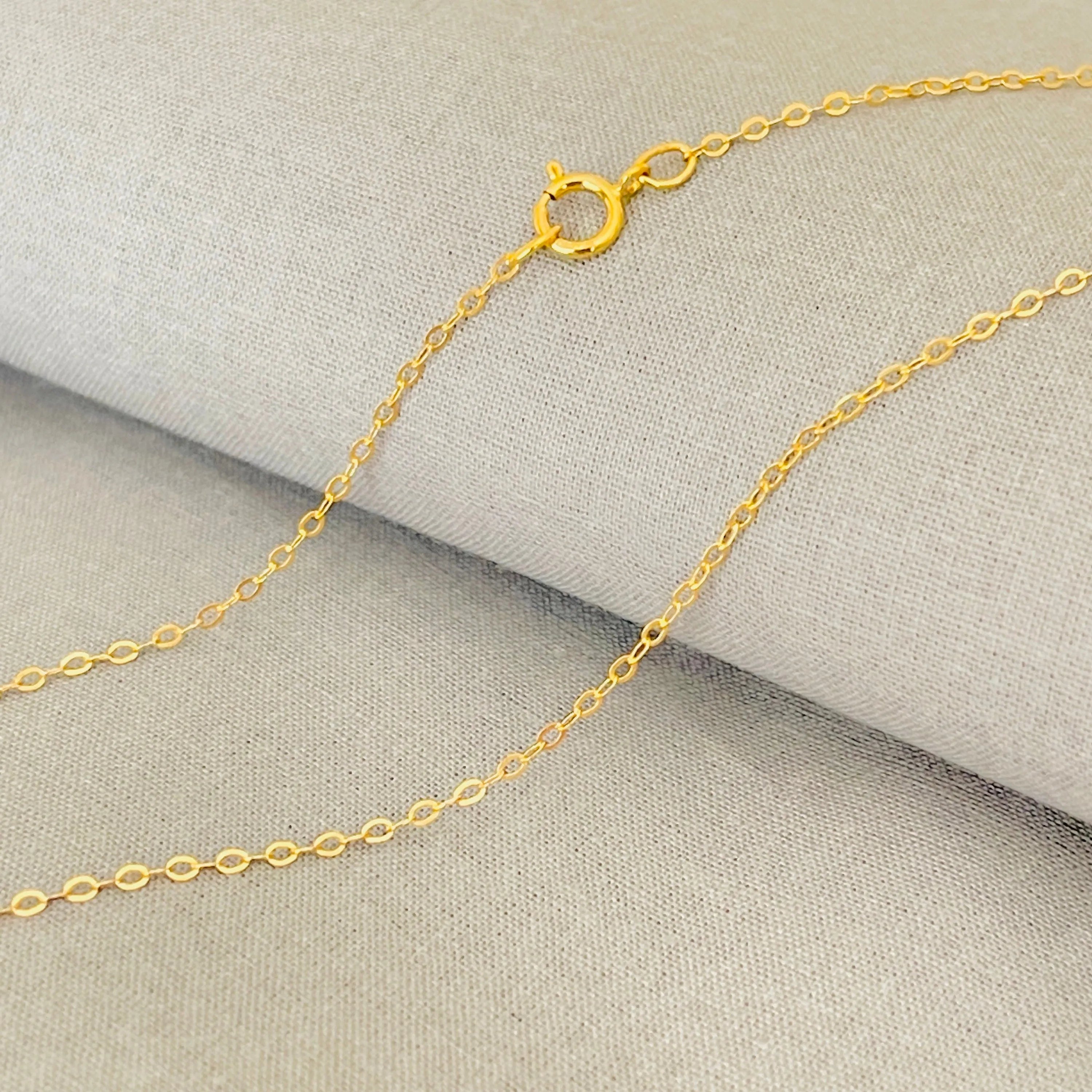 Dainty 14K Gold Filled Tarnish Resistant Cable Chain, 18" Thin Gold Chain Necklace For Men and Women, Gift For Dad, Minimalist Simple Gift - Sara jewellery shop