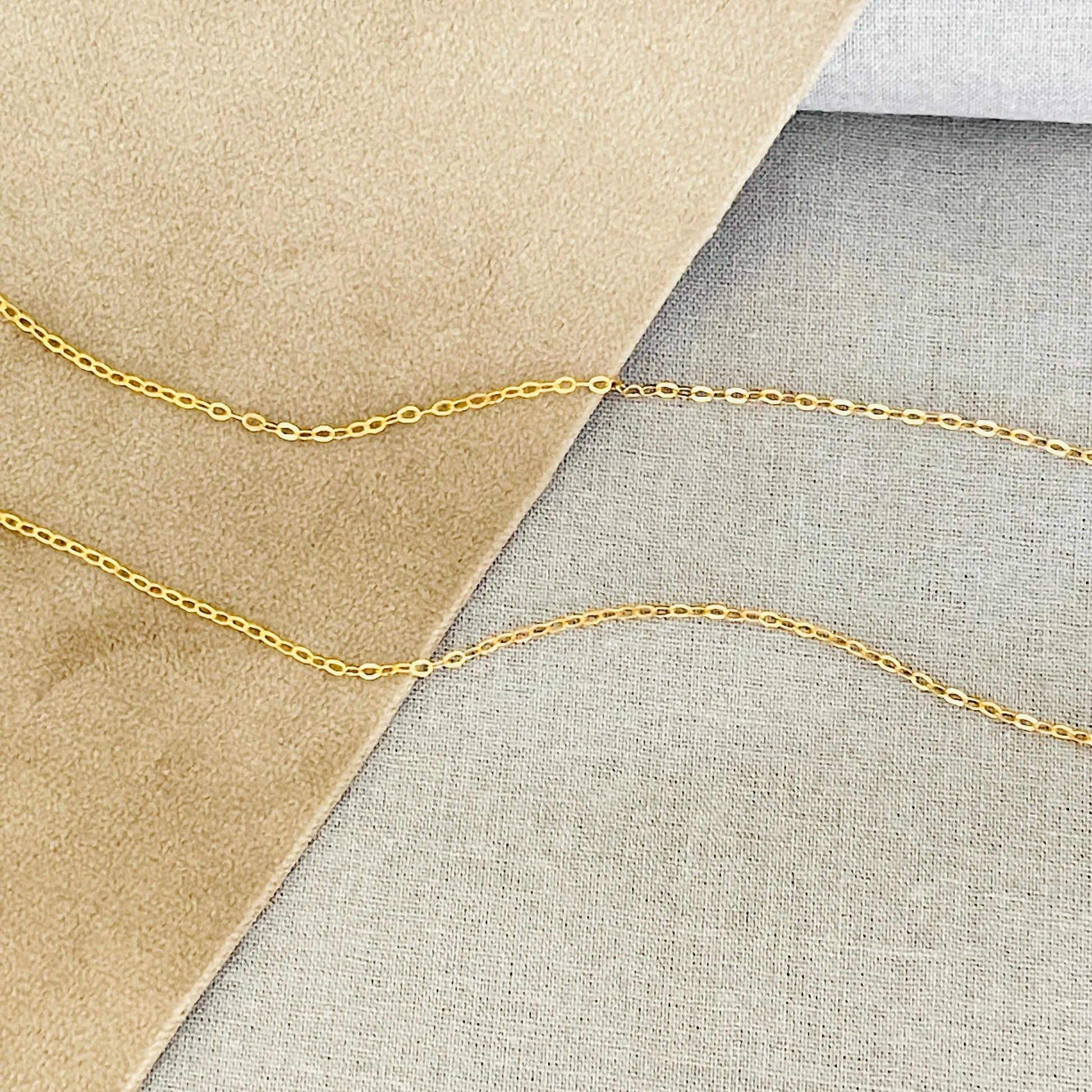 Dainty 14K Gold Filled Tarnish Resistant Cable Chain, 18" Thin Gold Chain Necklace For Men and Women, Gift For Dad, Minimalist Simple Gift - Sara jewellery shop