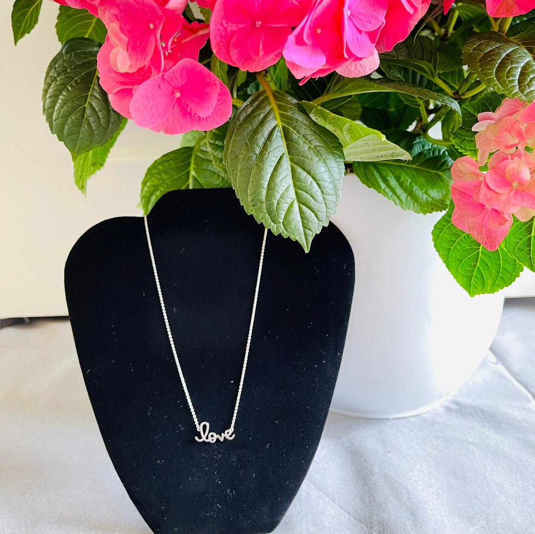 Dainty Love Necklace in Sterling Silver, Silver Love Necklace, Romantic Necklace, A Necklace For Everyday Use, Gifts For Her, Minimal - sjewellery|sara jewellery shop toronto