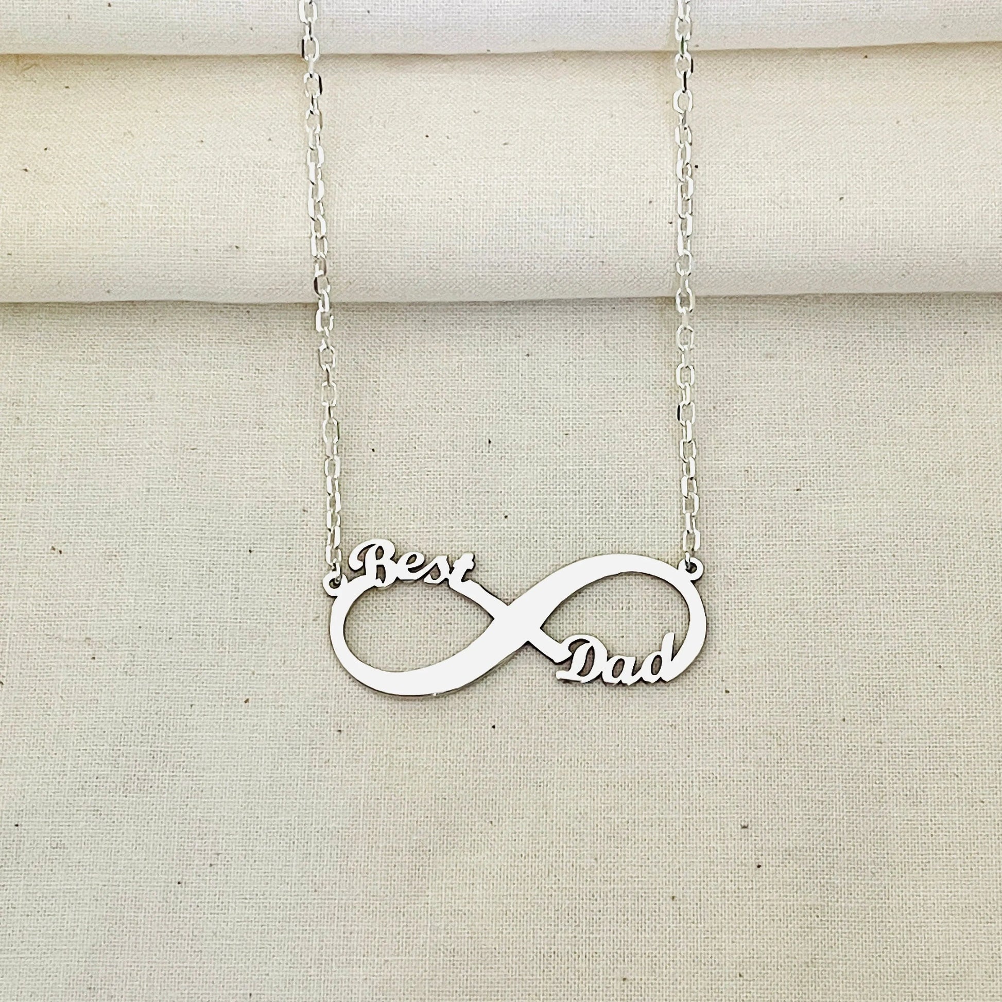 Dainty Personalized Sterling Silver Infinity Name Necklace, Men Infinity Pendant, 925 Silver Handmade Infinity Family Love Necklace - Sara jewellery shop