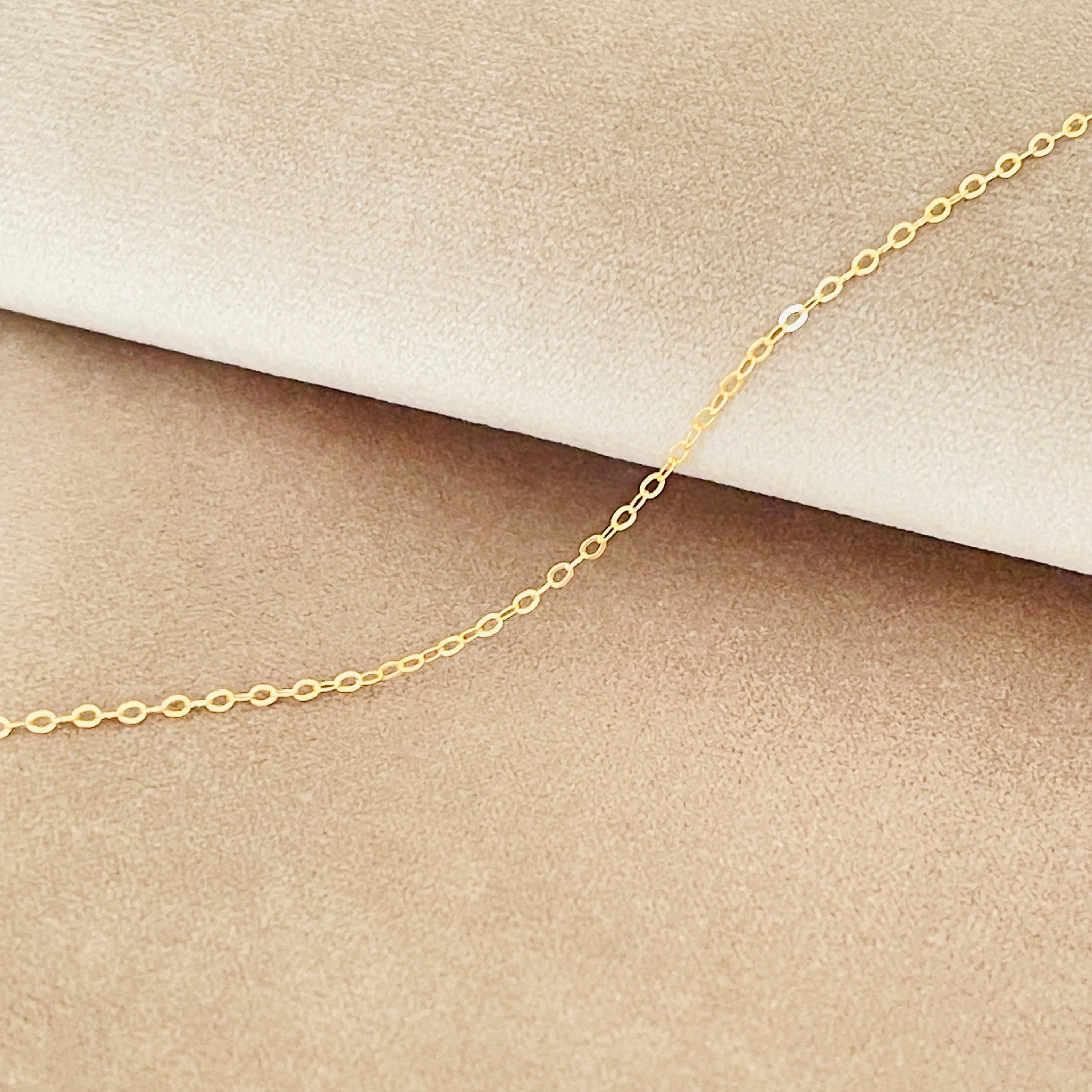 Dainty 14K Gold Filled Tarnish Resistant Cable Chain, 16" Thin Gold Chain Necklace For Men and Women, Gift For Dad, Minimalist Simple Gift - Sara jewellery shop