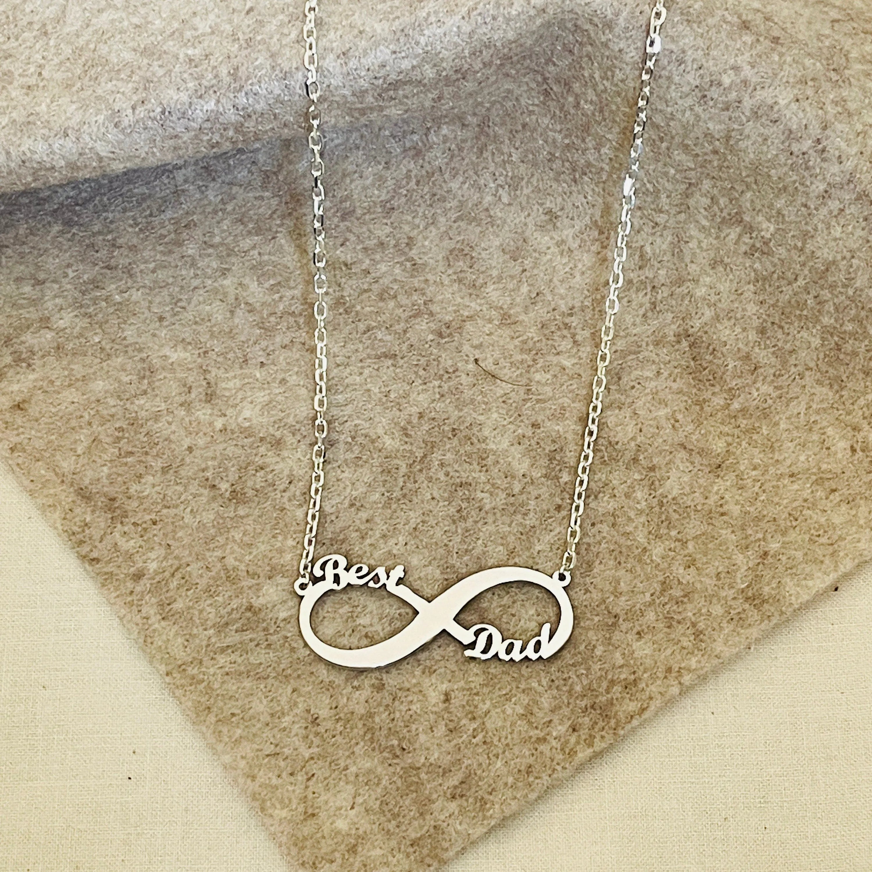 Dainty Personalized Sterling Silver Infinity Name Necklace, Men Infinity Pendant, 925 Silver Handmade Infinity Family Love Necklace - Sara jewellery shop