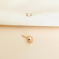 Dainty Gold And Rose Gold Ball Stud Earrings, Sterling Silver Sphere Stud Earrings, Classic Earrings For Men And Women - sjewellery|sara jewellery shop toronto