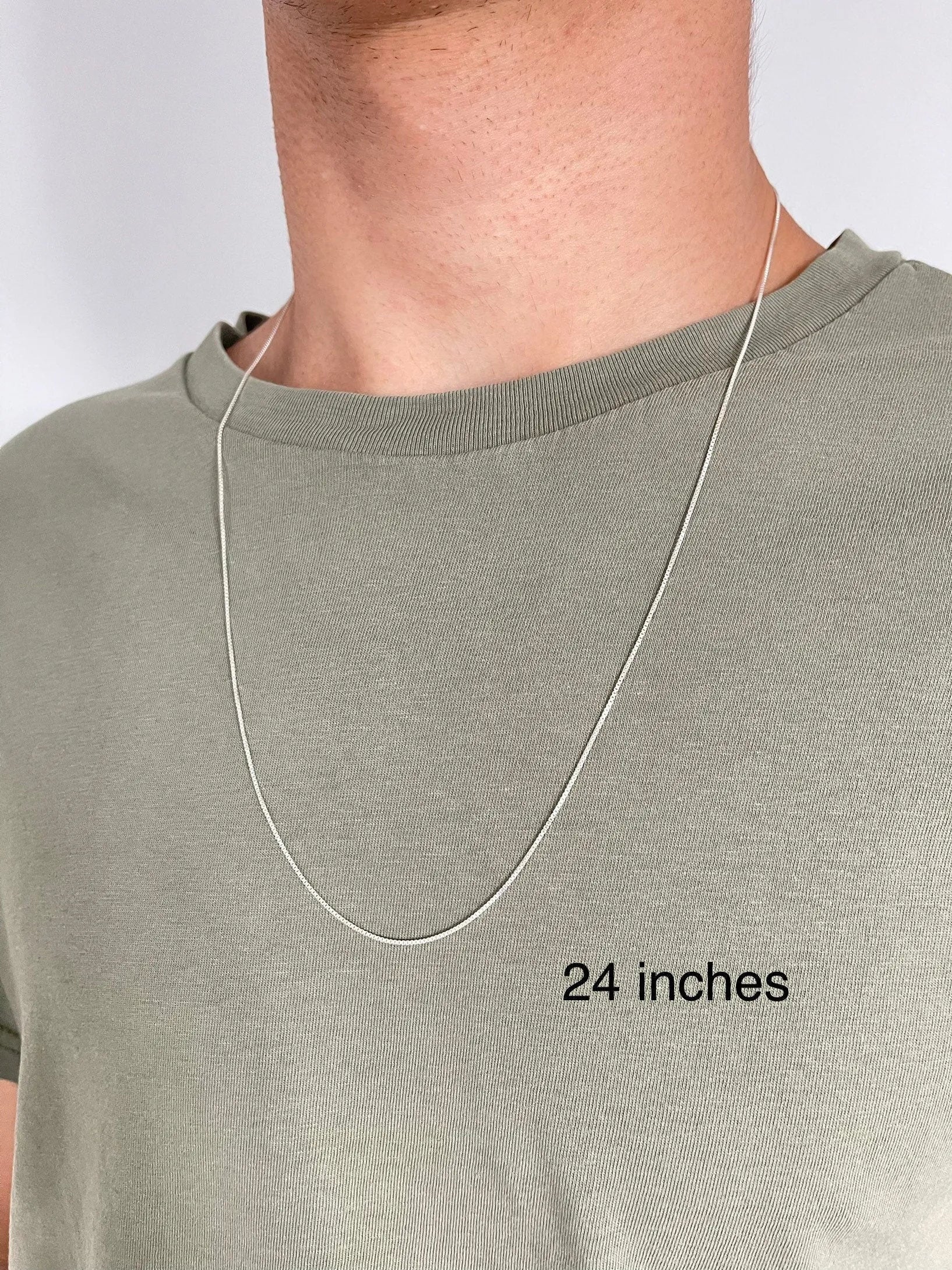 Dainty Sterling Silver Box chain, Silver Chain necklace For Everyday Use, Box Chain In Sterling Silver - Sara jewellery shop