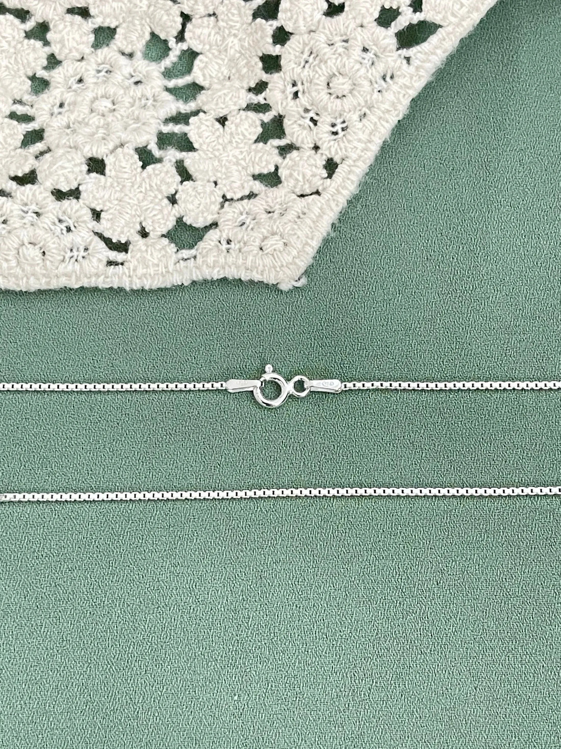 Dainty Sterling Silver Box chain, Silver Chain necklace For Everyday Use, Box Chain In Sterling Silver - Sara jewellery shop