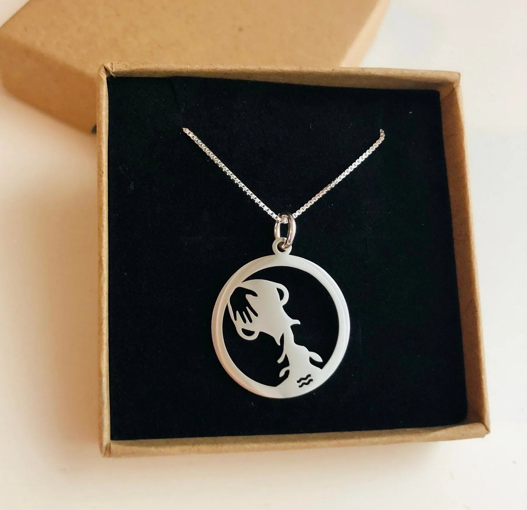 Unique Sterling Silver Zodiac Necklace, Sterling Silver Zodiac Sign Pendant With Sterling Silver Chain, Silver Necklace for Women And Men - Sara jewellery shop