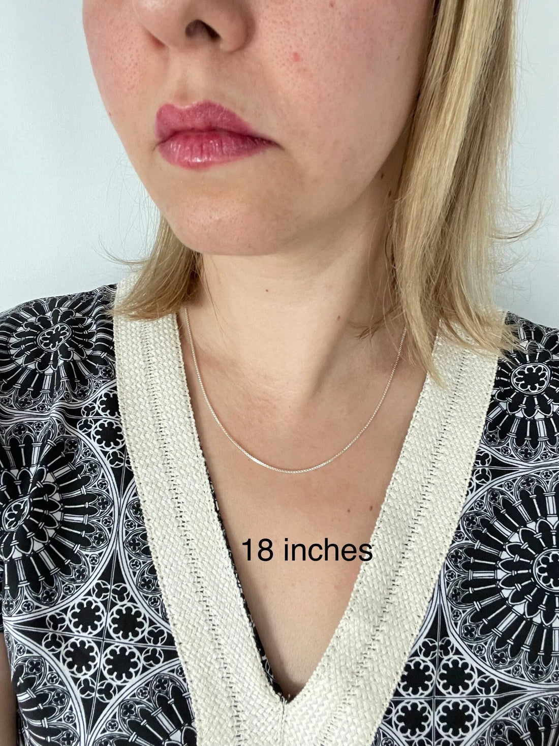 Dainty Sterling Silver Box chain, Silver Chain necklace For Everyday Use, Box Chain In Sterling Silver - Sara jewellery shop
