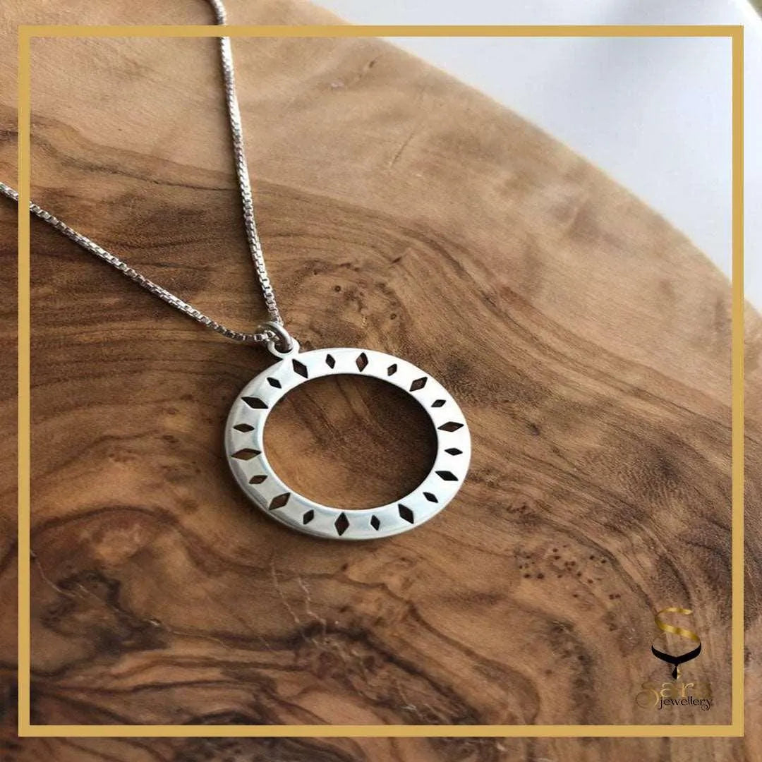 sterling silver circle pendants with sterling silver chain| 925 Sterling Silver| gift for friend - sjewellery|sara jewellery shop toronto